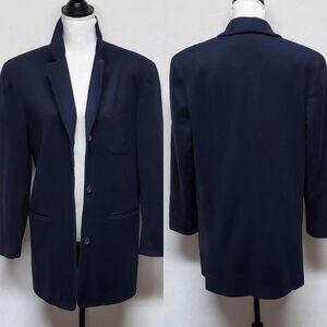 RARE Vintage The Limited Collection Navy Blue Wool Cashmere Oversized Blazer